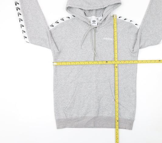 adidas Men's Grey 1/2 Zip Hoodie Small Sports Fleece