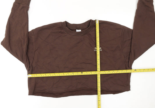 Womens UK M Regular Diesel Brown Pullover Sweatshirt