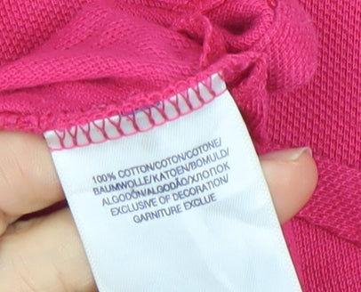 Ralph Lauren Women's Pink Cotton Polo Shirt L Classic Fit