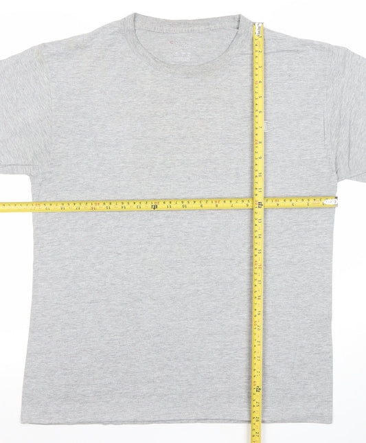 Champion Men's Grey Crew Neck Short Sleeve T-Shirt Size M