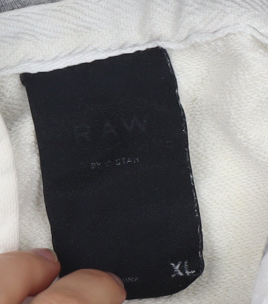 Additional view of G-Star RAW Women's White Full Zip Hoodie XL 100% Cotton Casual