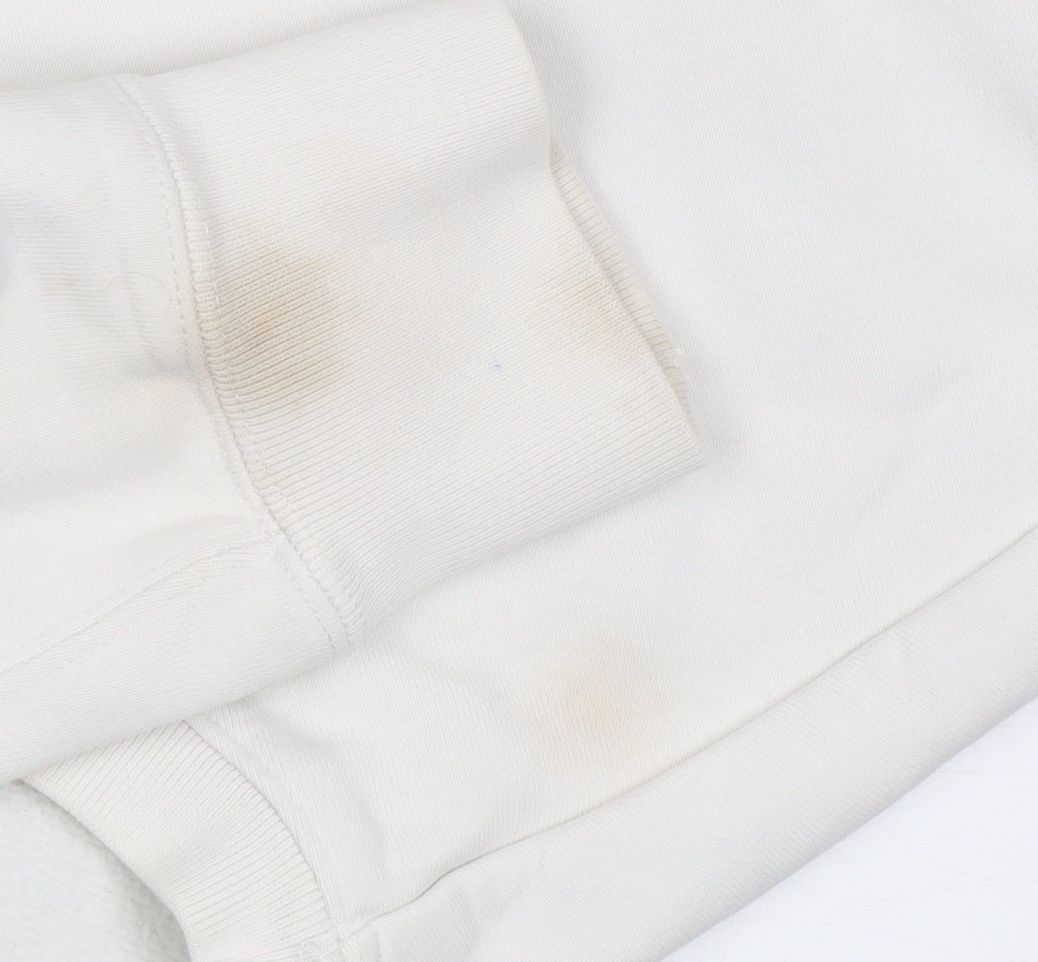 Nike Women's White Pullover Sweatshirt L Just Do It Logo Cotton Blend