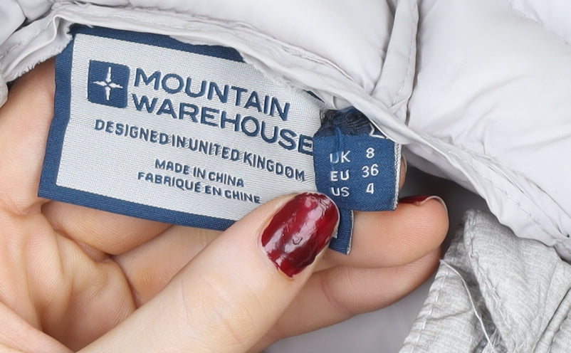 Womens UK Size 8 Regular Mountain Warehouse Grey Polyester Jacket