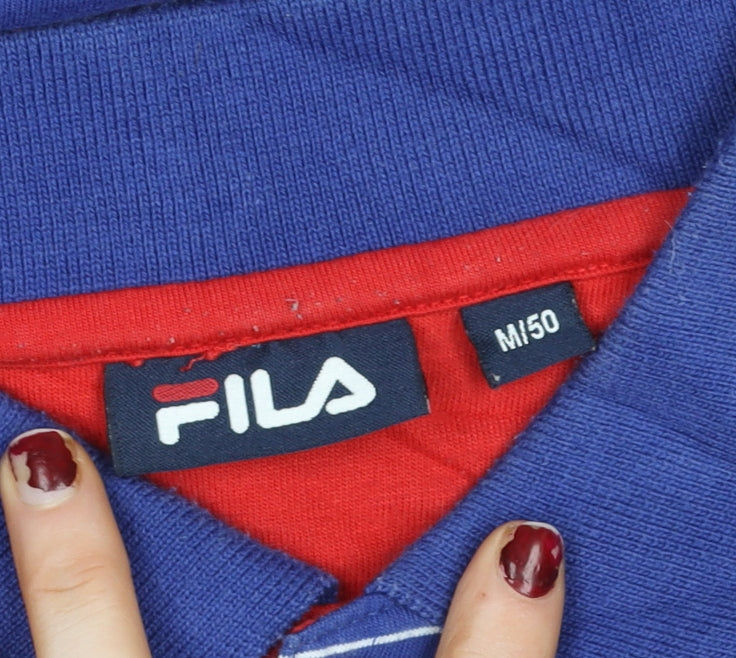 Mens UK Size M FILA Blue Cotton Blend T-Shirt