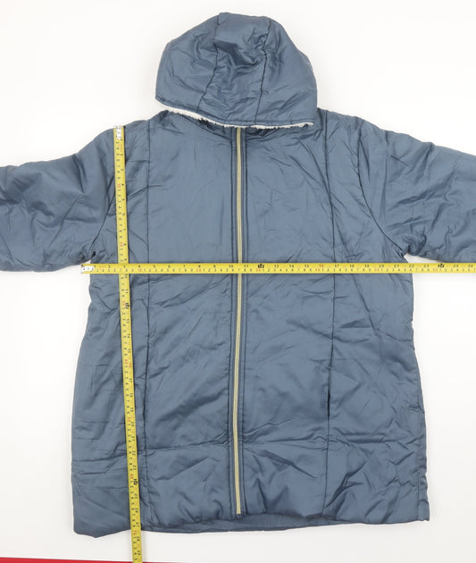 Nathalie Andersen Womens Blue M Hooded Puffer Jacket