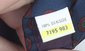 Marks and Spencer St Michael Men's Blue Silk Patterned Tie