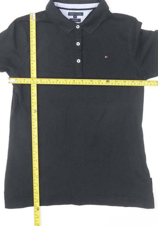 Tommy Hilfiger Men's Black Classic Fit Cotton Polo Shirt M