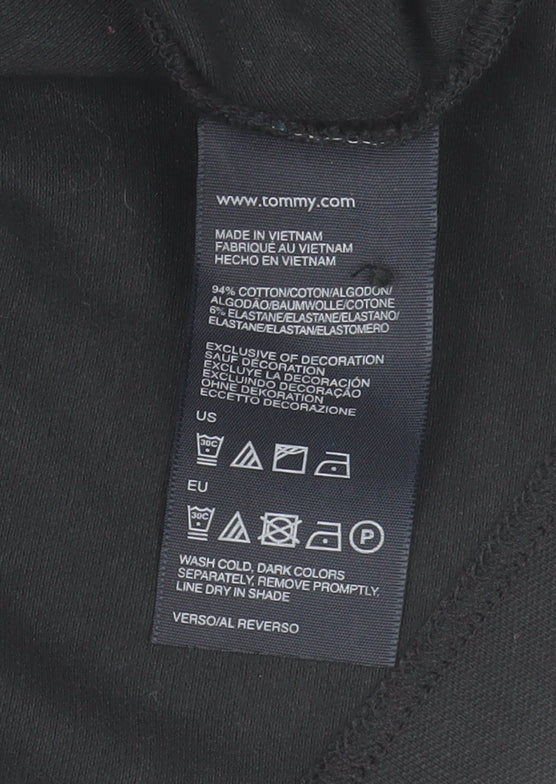 Tommy Hilfiger Men's Black Classic Fit Cotton Polo Shirt M