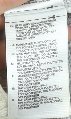 Adidas Men's Grey Full Zip Hoodie Small Classic Sportswear