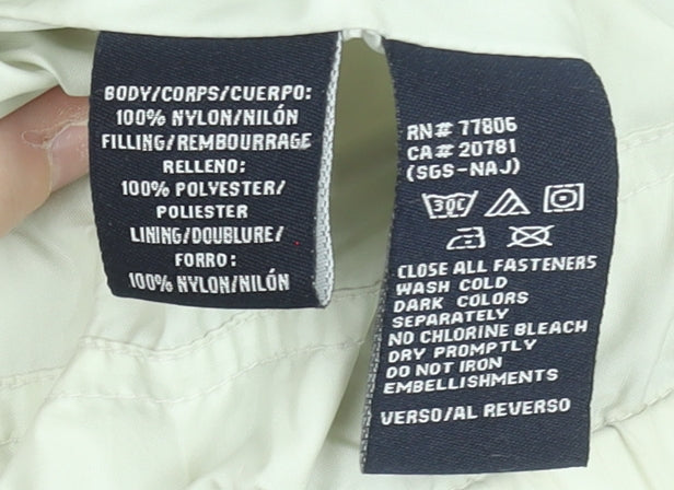 Tommy Hilfiger Men's Beige XL Puffer Waistcoat Nylon Outdoor Vest