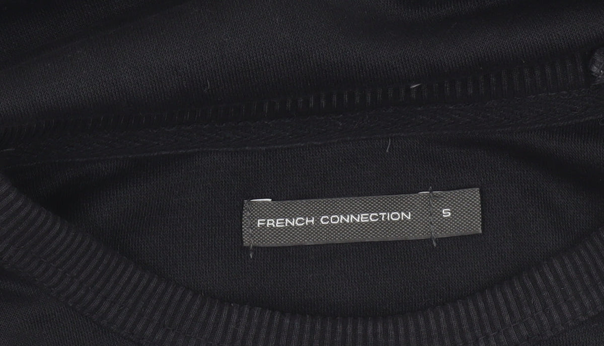 Additional view of French Connection Men's Black Small Crew Neck Cotton Sweatshirt