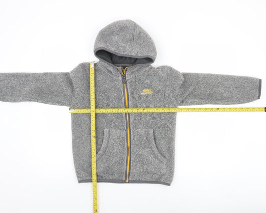 Weird Fish Boys Grey Full Zip Hoodie 9-10 Years Polyester Fleece Jacket