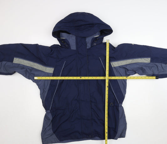 Columbia Men Blue L 3-in-1 Waterproof Hooded Jacket