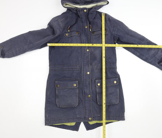 Womens UK Size 10 Regular Boden Blue Cotton Coat
