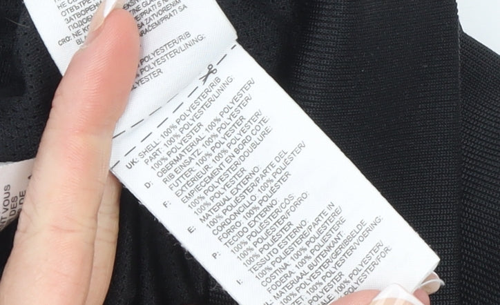 Adidas Womens Black Size 10 Track Jacket Full Zip Sports Top