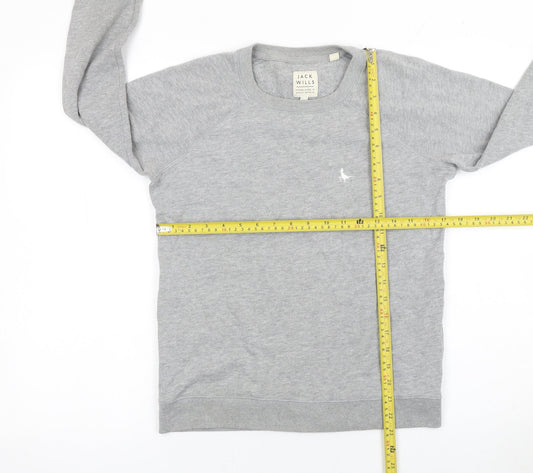 Womens UK 10 Regular Jack Wills Grey Pullover Sweatshirt