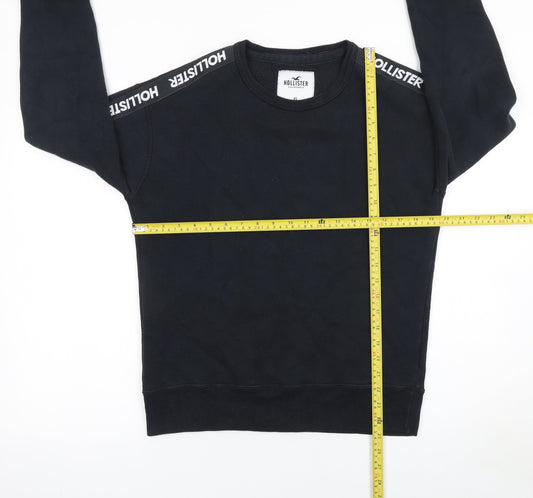 Hollister Men’s Black XS Logo Pullover Sweatshirt Crew Neck