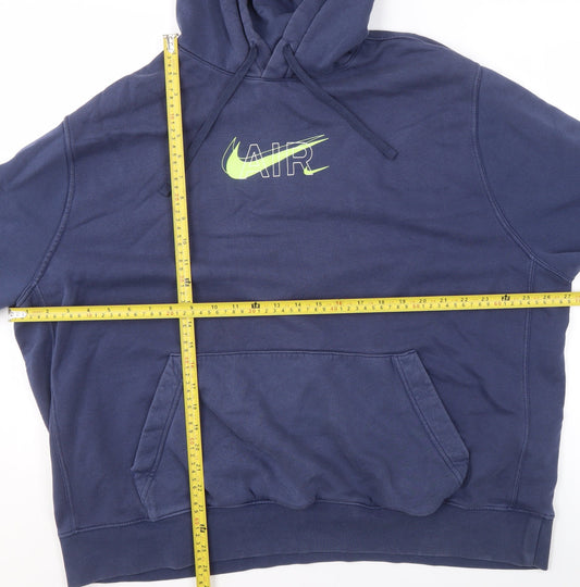Nike Men's Blue 2XL Pullover Hoodie with Air Logo