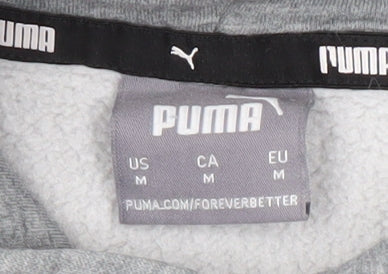 Mens UK M Regular PUMA Grey Pullover Hoodie