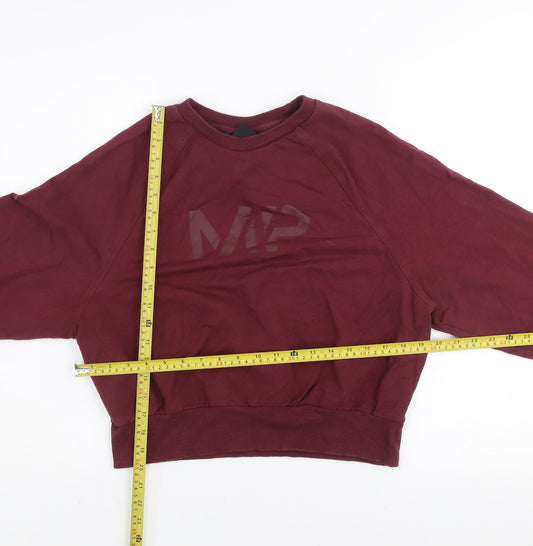 MP Womens Burgundy Crew Neck Pullover Sweatshirt Size M