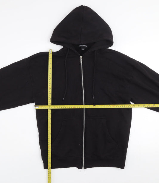 PrettyLittleThing Women's Black Zip Hooded Track Jacket Size S