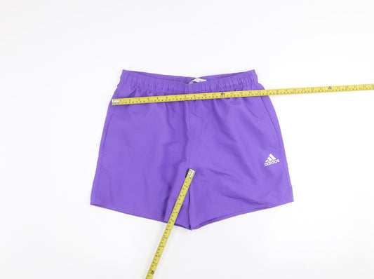 Adidas Mens Purple Activewear Shorts M Lightweight Quick Dry