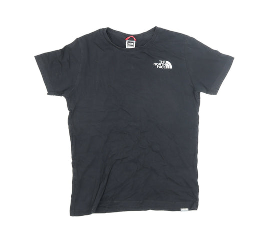The North Face Boys Black XL Regular Fit Logo Cotton T-Shirt