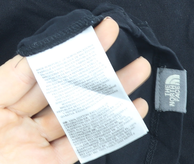 The North Face Boys Black XL Regular Fit Logo Cotton T-Shirt