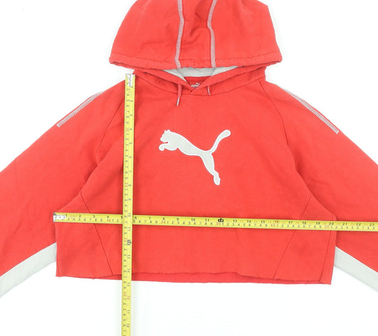 Womens UK 10 Regular PUMA Red Pullover Hoodie