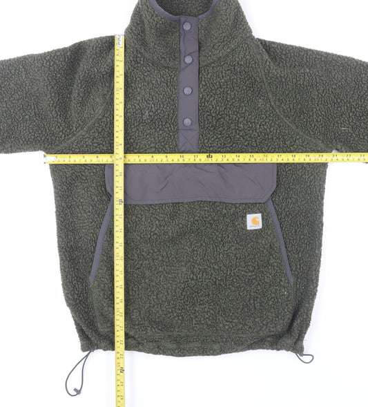 Carhartt Men's Green Fleece Pullover Sweatshirt Size S Relaxed Fit
