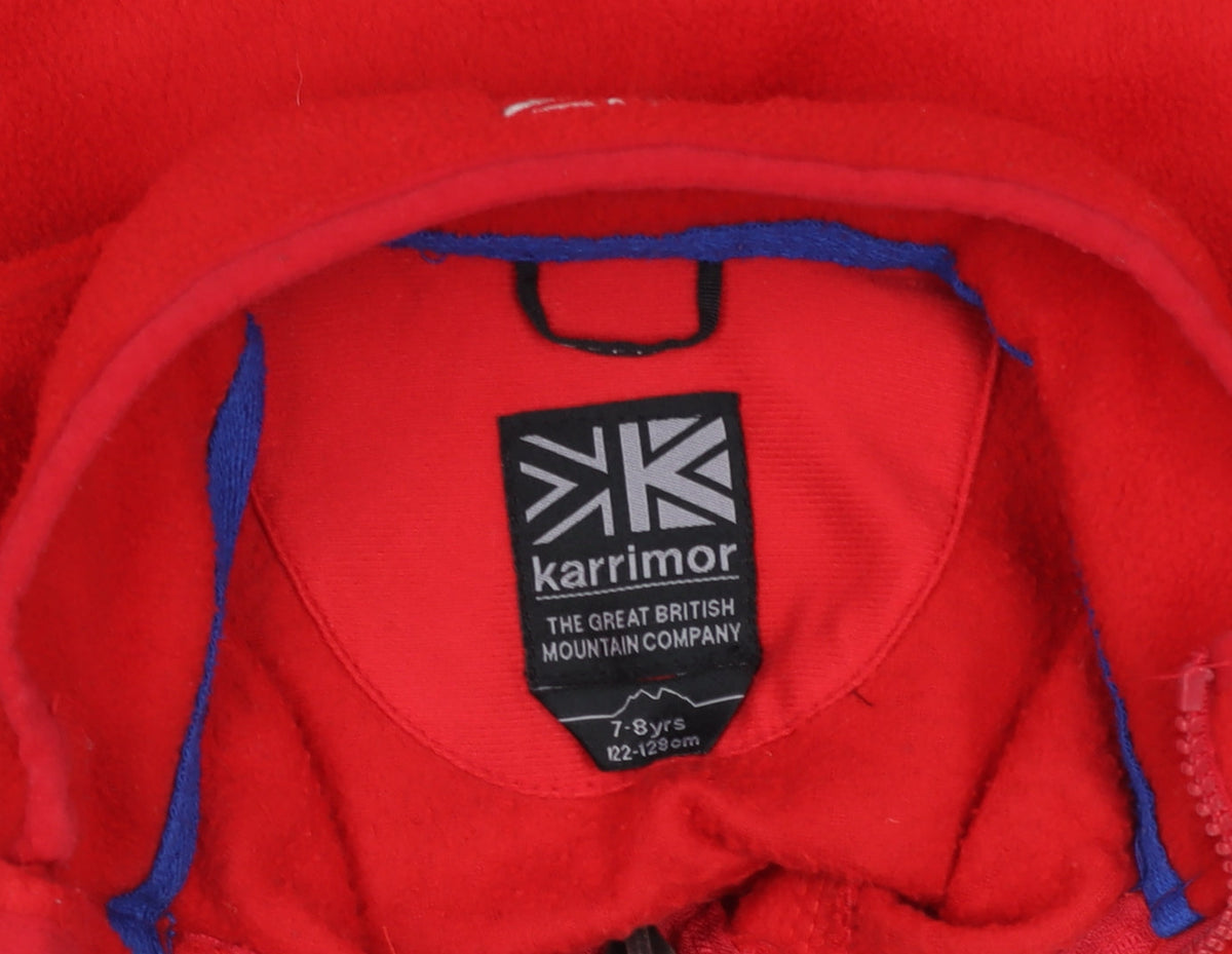 Additional view of Karrimor boys’ red full zip fleece sweatshirt 7-8 years outdoor jacket
