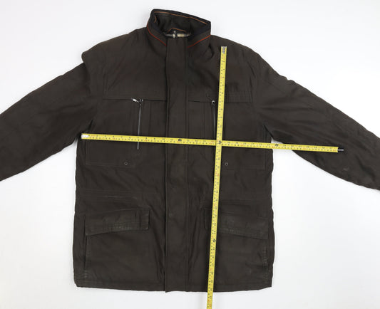 Cabano Men's Brown Cotton Blend Parka Jacket L Outdoor Workwear