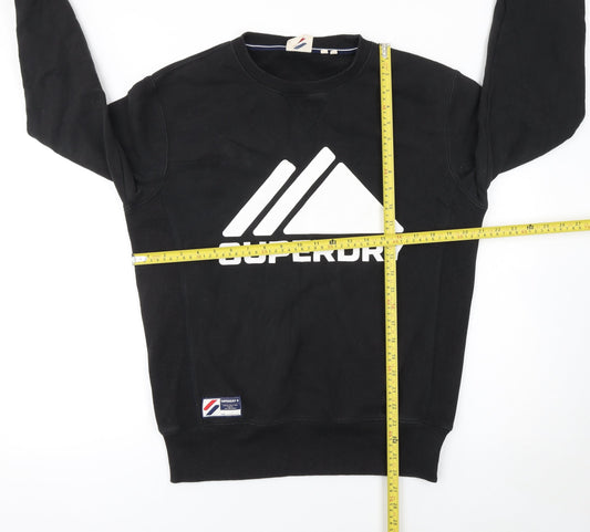 Superdry Men’s Black Crew Neck Pullover Sweatshirt Size S