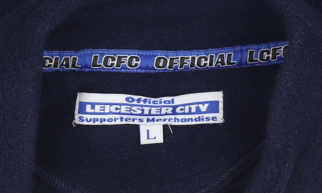 Leicester City Men’s Blue Fleece Zip Jacket L Football Supporters