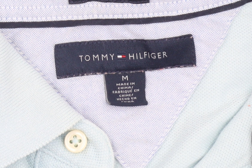 Tommy Hilfiger Men Blue Cotton Polo Shirt M Regular Fit
