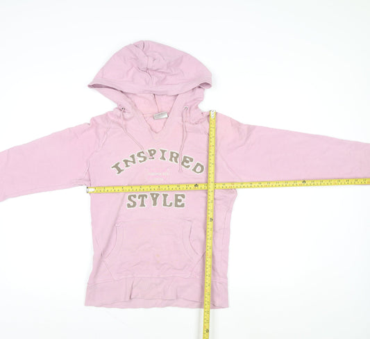 Next Women’s Pink Hooded Basic Jacket UK 10 Cotton Blend