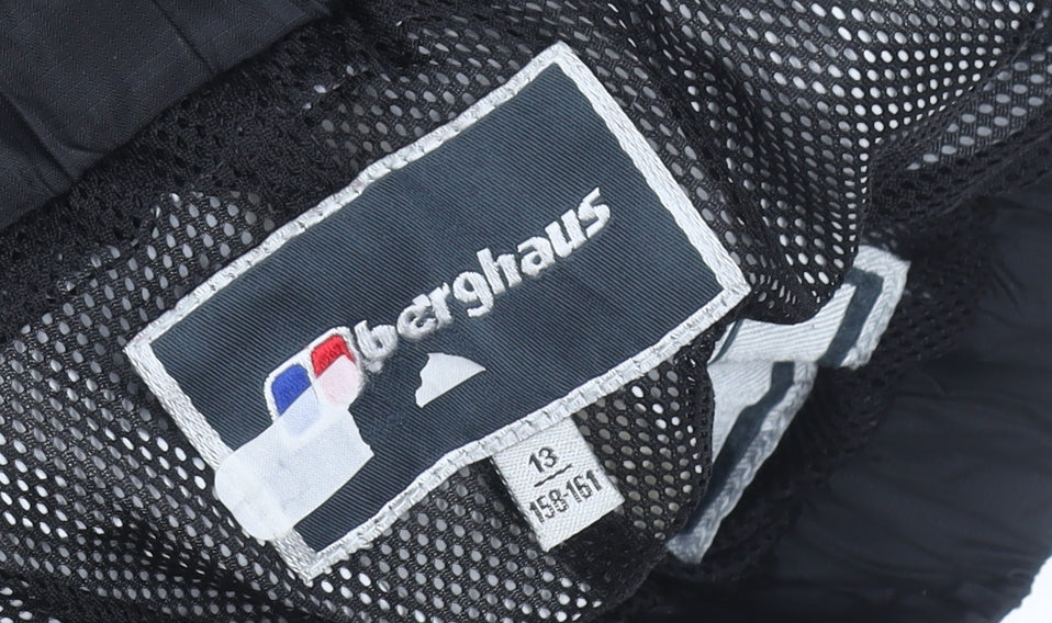 Berghaus Boys Black 13 Years Waterproof Rain Trousers Elastic Waist