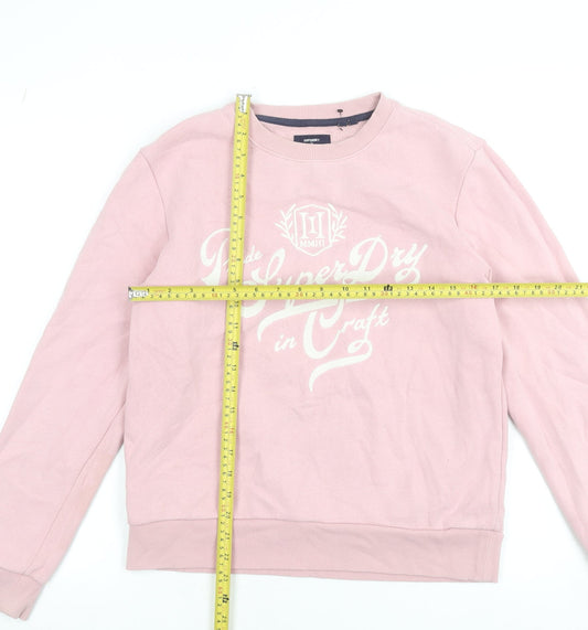 Superdry Women's Pink Crew Neck Pullover Sweatshirt UK 8