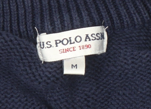 Womens UK M Regular U.S. Polo Assn. Blue Pullover Sweatshirt
