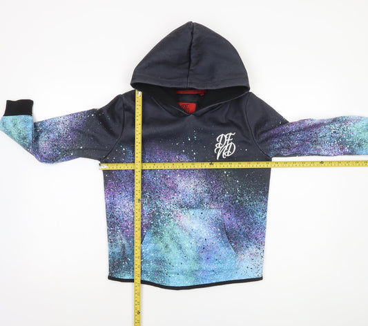 DFND Boys Multicoloured Galaxy Pullover Hoodie 11-12 Years Polyester