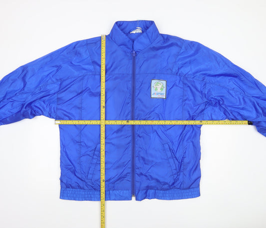AK Sport Women's Blue Nylon Windbreaker Jacket Size 6