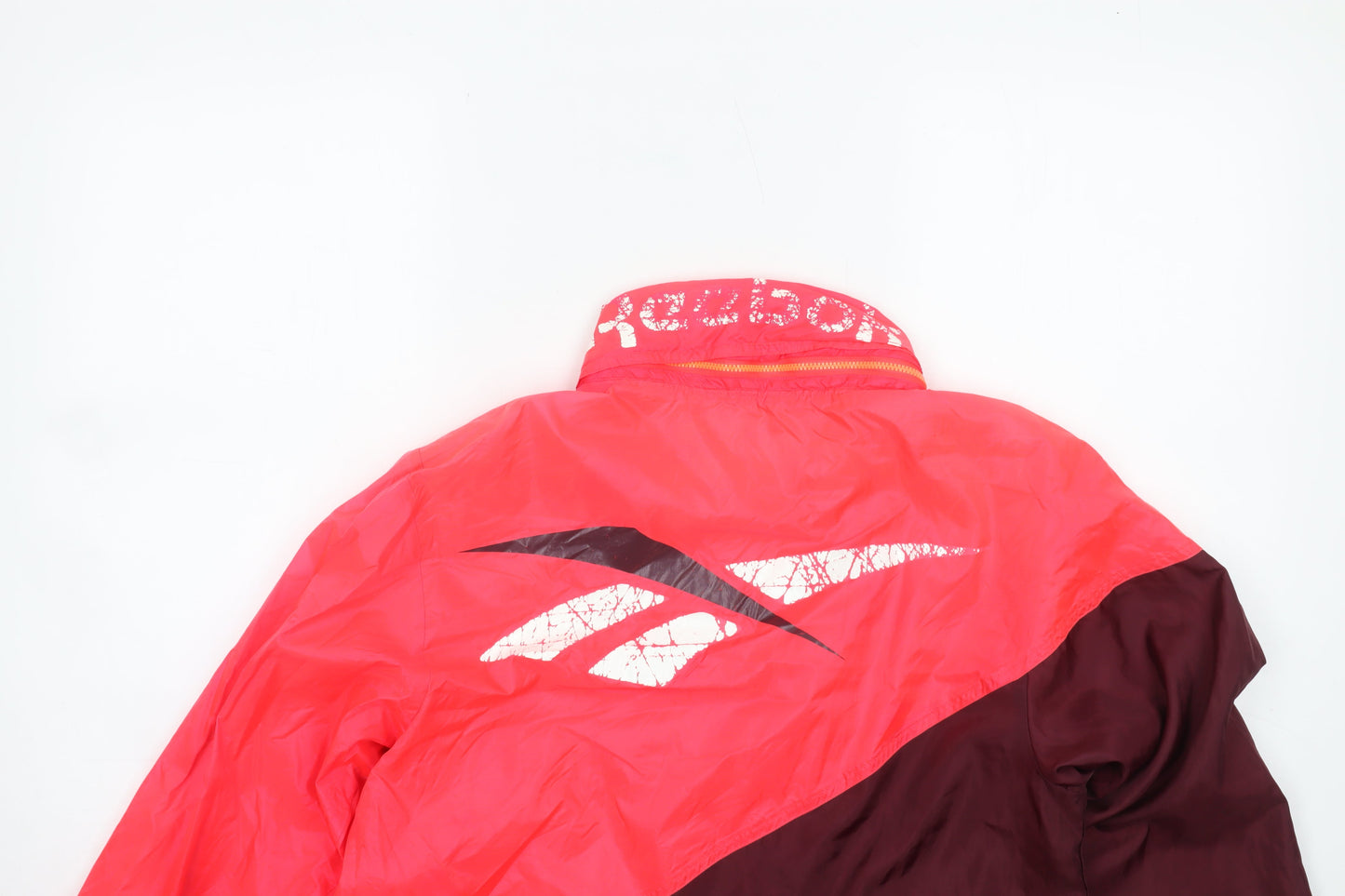 Womens UK Size S Regular Reebok Red Nylon Jacket