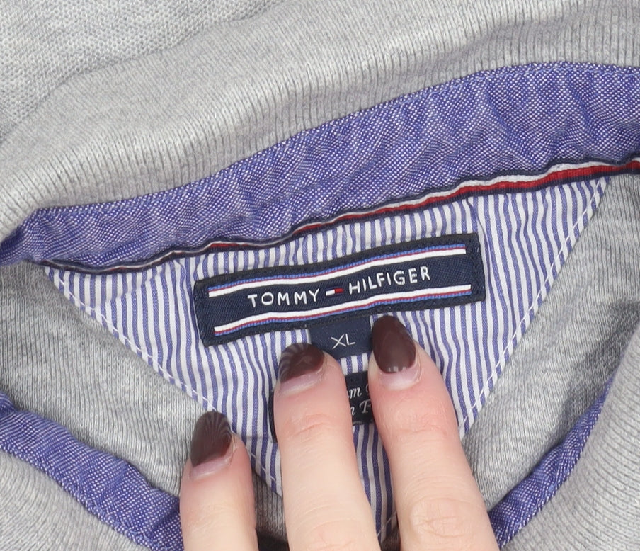 Tommy Hilfiger Men's Grey XL Classic Cotton Polo Shirt