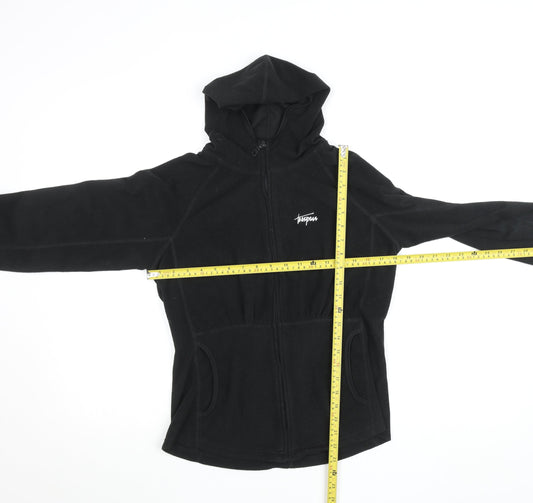 Trespass Womens Black Fleece Hooded Full Zip Jacket Size M