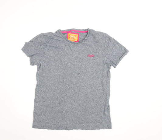 Mens UK Size M Superdry Grey Cotton T-Shirt