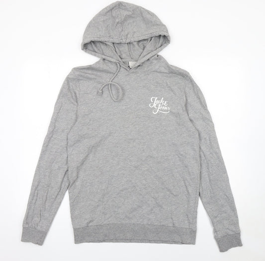Mens UK M Regular JACK & JONES Grey Pullover Hoodie