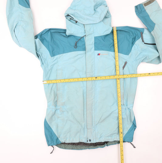 Berghaus Women Blue Waterproof Hooded Rain Jacket Size 14