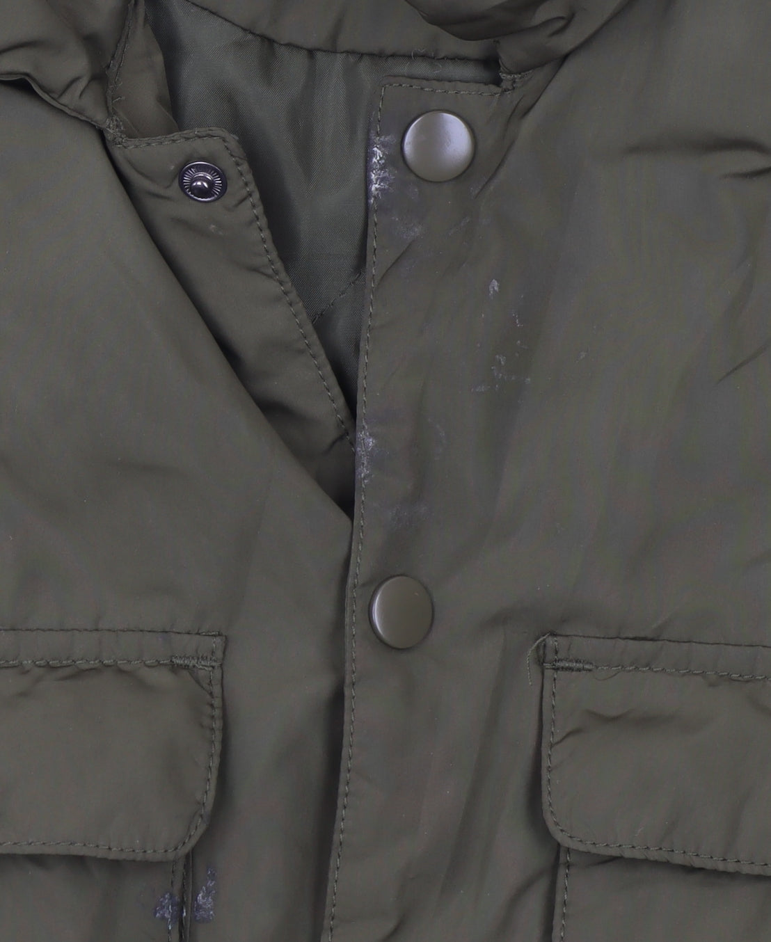 Additional view of Zara girls’ green mid-length padded basic jacket, size 9, years