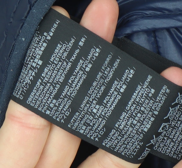 Jack Wolfskin Women Blue Puffer Waistcoat Size 6 Lightweight Zip