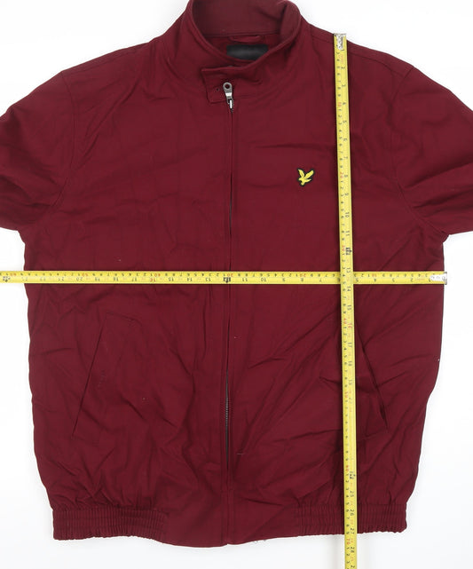 Lyle & Scott Men's Red XL Bomber Jacket Cotton Polyester Casual